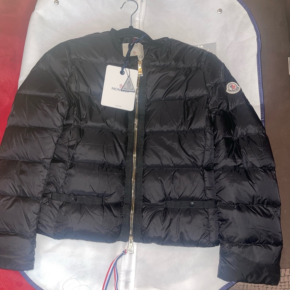 Moncler White Garment Bag with Logo